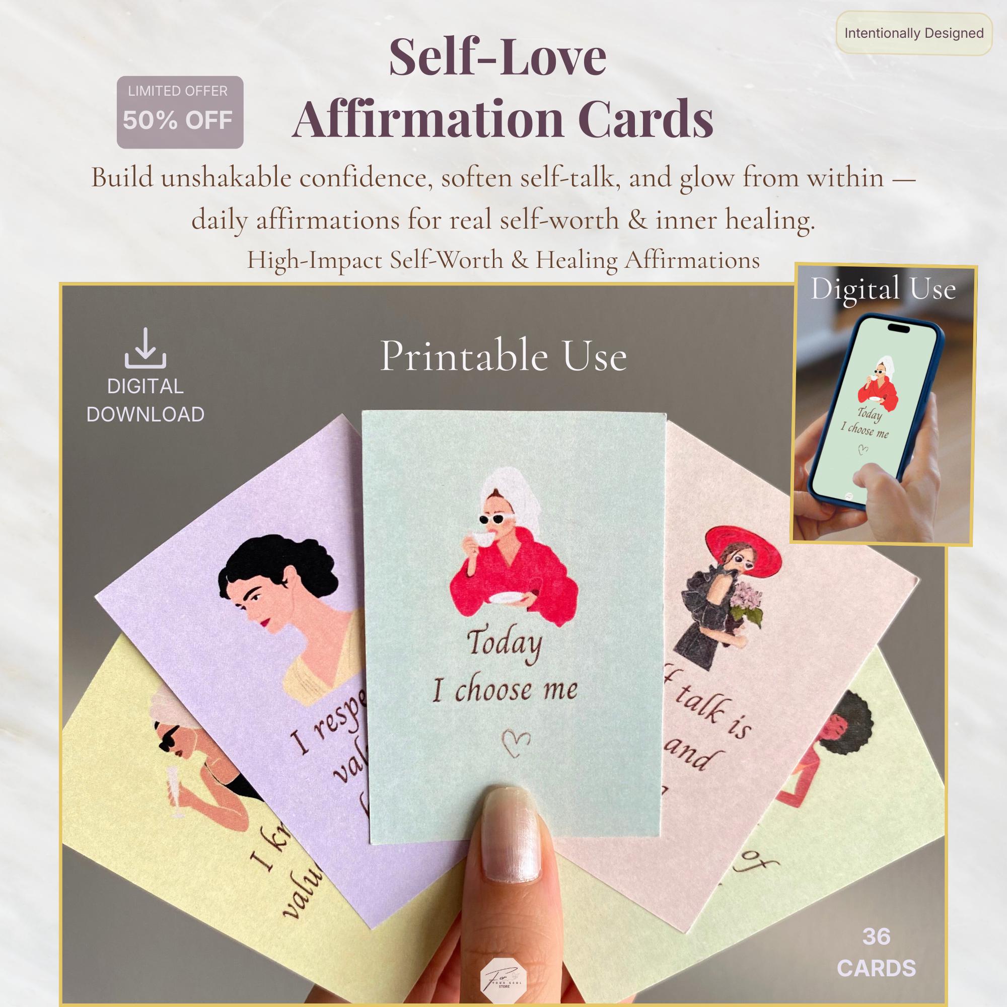 Self Love Affirmation Cards Printable and Digital|inner Healing,self ...