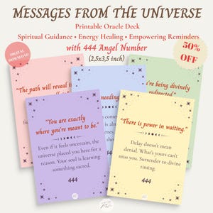 Messages from the Universe,30 Printable Oracle Cards,Spiritual Guidance Deck,Intuition Card Deck,Divine Message Oracle Cards