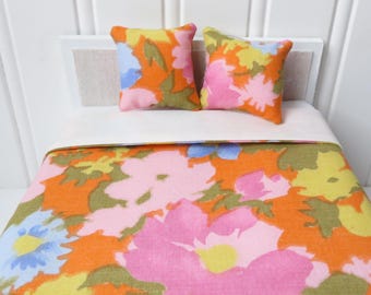 Dollhouse Bedding Set : Large Pink Floral Pattern