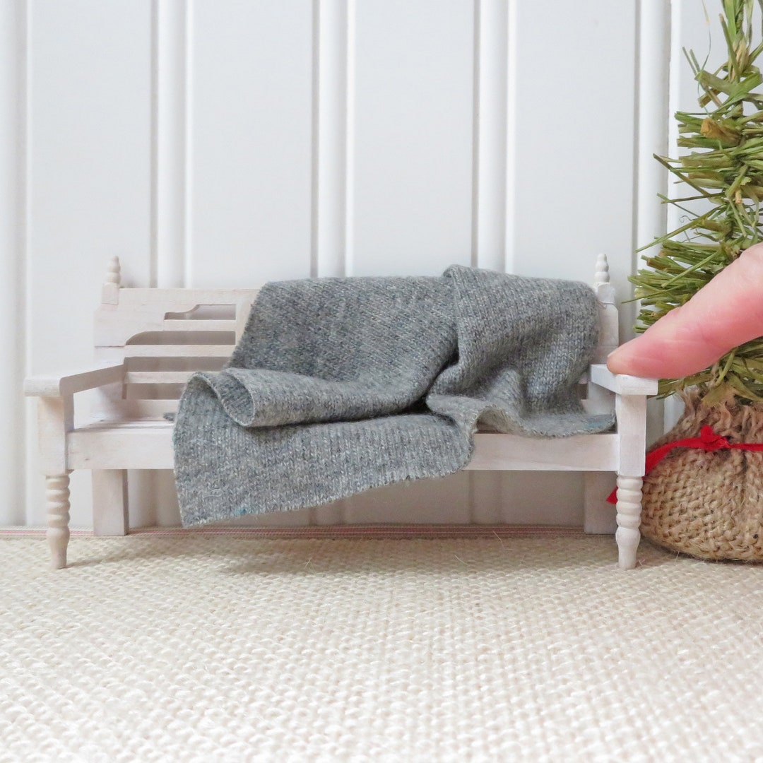 Grey Cashmere Wool Dollhouse Throw, Cozy Dollhouse Lap Blanket Etsy
