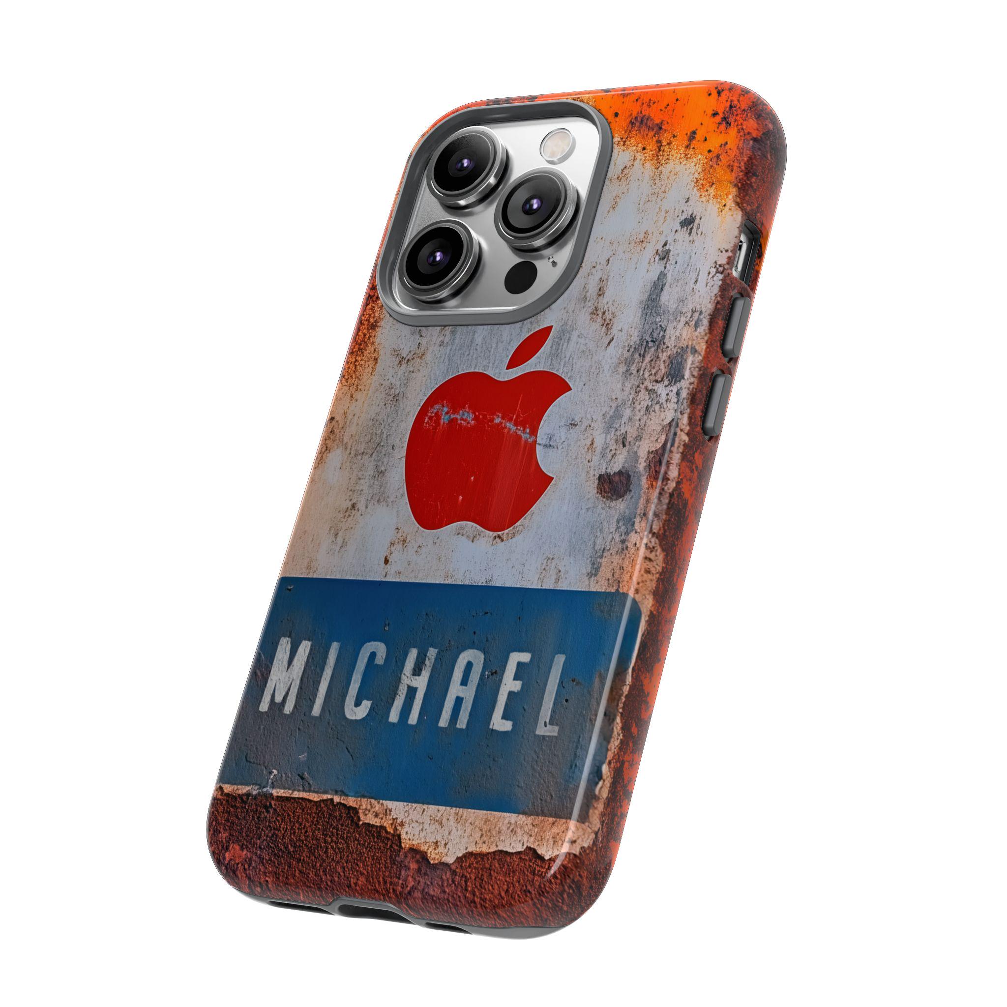 Personalized Phone Case, Rusted Metal Phone Case, Personalized Cover, Unique Design, Custom Protective Case, Industrial Style Accessories