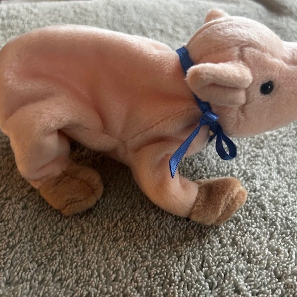 Knuckles the Pig Beanie Baby born in 1999, RARE Collector's Item, Beanie Baby Collector