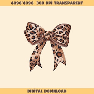 4 Kokette Bogen Png, Leopardenmuster Bogen Png, Geparden Bogen, Girly Mädchen Bogen Ästhetik, trendige Kokette, Girlie Png, weiche Mädchenbänder, Kirsche Png