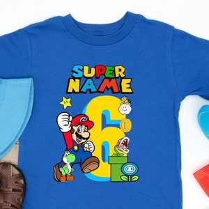 Custom Mario Shirt, Super Mario Birthday Shirt, Super Mario Family Birthday Party Shirt, Super Mario Kids Shirt