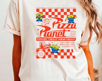 Comfort Colors Aliens Pizza Planet T-Shirt, Disney Pizza Planet Toy Story Shirt, Disney Family Vacation Tee, Disneyworld Matching Shirt Gift