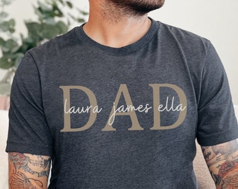 Custom Dad Shirt With Kids Names, Custom Dad Shirt, Father's Day Shirt, New Dad Gift, Gift for Dad
