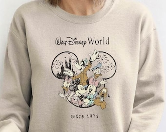 Vintage Disneyworld Mickey and Friends Sweatshirt, Est 1971