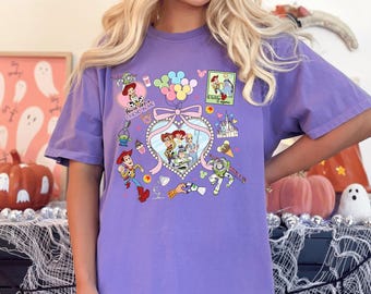 Toy Story You’ve Got a Friend in Me T Shirt, Cute Cartoon Graphic Tee, Woody Buzz Jessie Top, Retro Disney Pixar Shirt, Sweet Gift for Fans