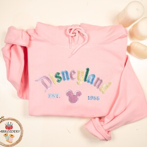 Disneyland The Original Embroidered Sweater, Vintage Retro Embroidery Thread Sweat, Disneyland Est 1955 California Sweatshirt, Gift For Her image 5
