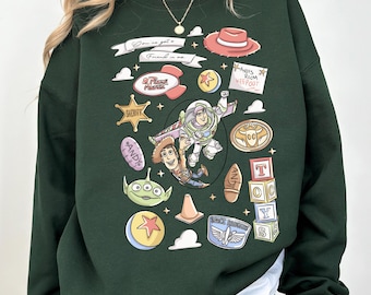 Toy Story Sweatshirt, You've Got a Friend in Me Crewneck, Pixar Inspired Sweater, Buzz Woody Alien Pullover, Cozy Disney Park Outfit Gift