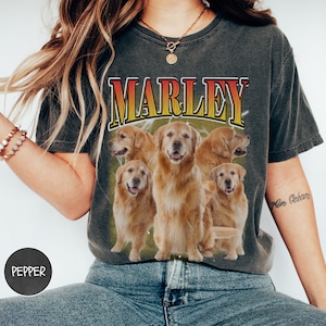 Custom Comfort Colors Dog TShirt, Retro Dog Shirt, Personalized Pet Shirt, 90s shirt, Women Tee
