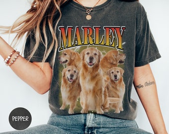 Custom Comfort Colors Dog TShirt, Retro Dog Shirt, Personalized Pet Shirt, 90s shirt, Women Tee