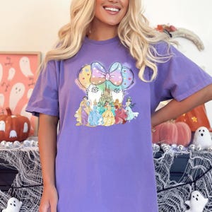 Comfort Colors Disney & My Bestie Princess Tee, Minnie Head and Princess Shirt, Disney World Girls Trip T-Shirt, Fun Magic Kingdom Tee Gift