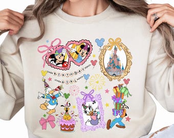 Disney Birthday Girl Sweatshirt, Disney Family Trip Birthday Girl,Family Birthday Sweatshirt, Disney Sweatshirt, Disney Birthday Girl Top