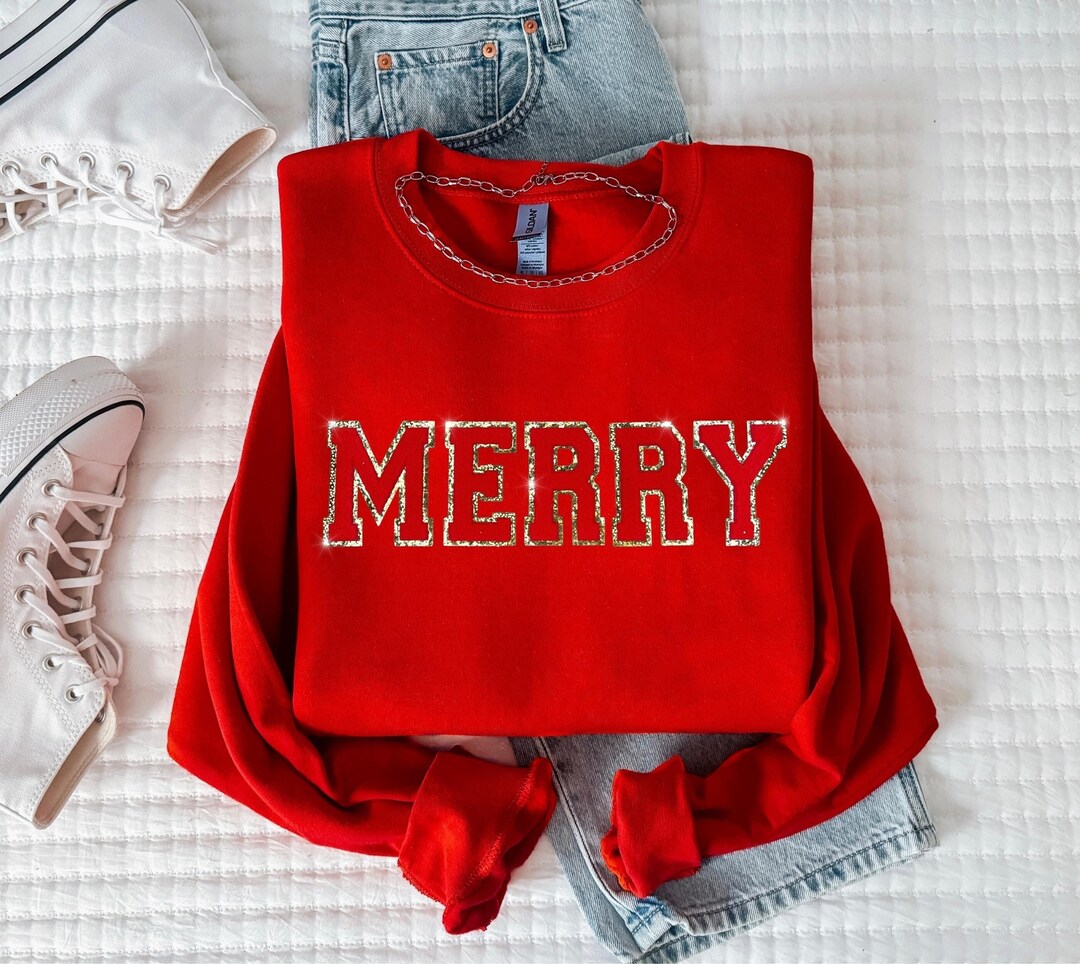 Soft Ideal Chenille Mrs. Claus Graphic Sweatshirt