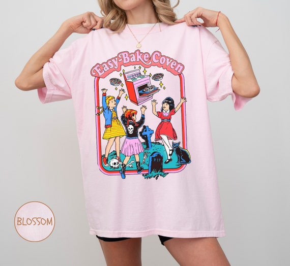 Retro Halloween Comfort Colors shirt, Easy Bake Coven 90s Horror Movie Fan Oversized Vintage T Shirt, Halloween Tee, Plus Size Halloween Tee