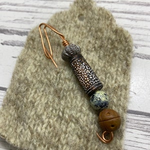 Copper Wire Beaded Shawl Pin image 2