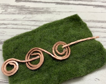 Copper Wire Shawl Pin