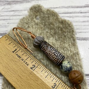 Copper Wire Beaded Shawl Pin image 3