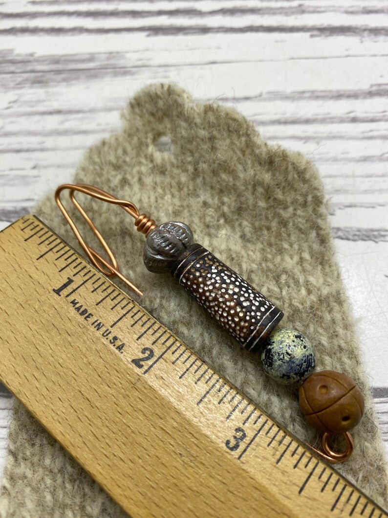 Copper Wire Beaded Shawl Pin image 3