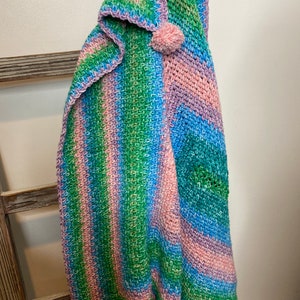 Hand Crochet Ombre Moss Stitch Rectangle Baby Blanket