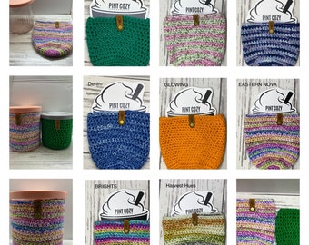 Deluxe Size Ice Cream Pint Cozy Hand Crochet (fits Ninja Deluxe Creami container)