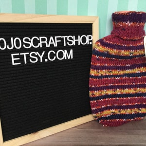 Hand Knit Water Bottle Cover w/Water Bottle