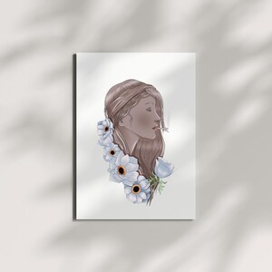 Psychological and poetic art – Symbolic digital poster – Printable illustration | Breath of absence