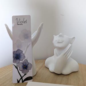 Marque-page illustré aquarelle | Fleur de naissance | Cadeau pour lecteur | Illustration originale | Bookmark artistique