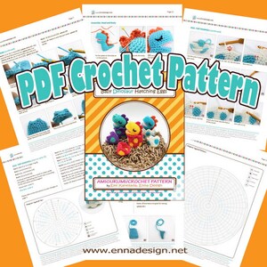 PDF Amigurumi / Crochet Toy Doll Pattern Baby Dinosaur Hatching Eggs CP-19-3475 image 10