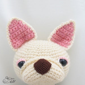 PDF Amigurumi / Crochet Pattern Sleepy Eye Dog - Crepe the French bulldog CP-15-3259