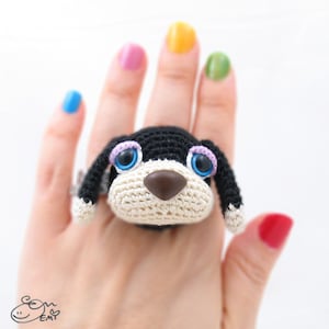 PDF Amigurumi / Crochet Pattern Sleepy Eye Dog Ring CP-14-3235 image 1