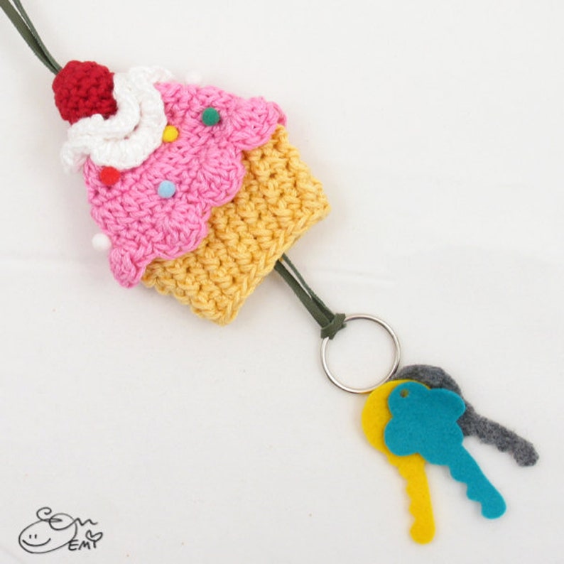 PDF Amigurumi / Crochet Pattern Cupcake Key Cozy CP-14-3219 image 3