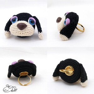 PDF Amigurumi / Crochet Pattern Sleepy Eye Dog Ring CP-14-3235 image 2