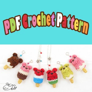 PDF Amigurumi / Crochet Pattern Ice Popsicle/Ice Cream Bar Bear CP-15-3272 image 5