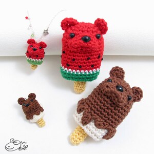 PDF Amigurumi / Crochet Pattern Ice Popsicle/Ice Cream Bar Bear CP-15-3272 image 3