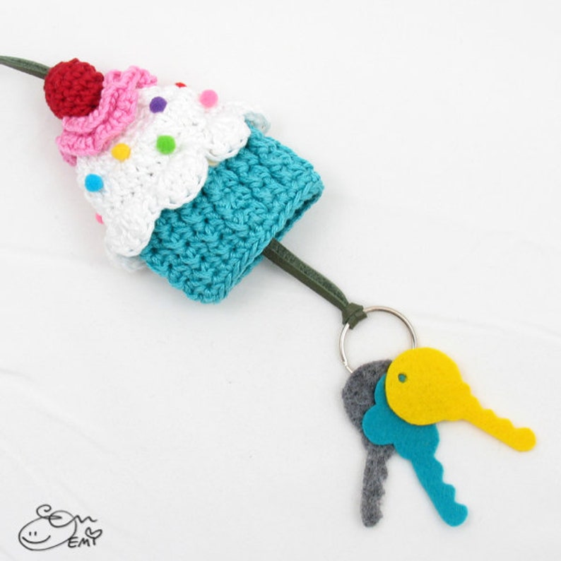 PDF Amigurumi / Crochet Pattern Cupcake Key Cozy CP-14-3219 image 2