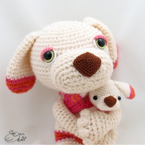 PDF Amigurumi / Crochet Pattern Coco and Niu the Sleepy Eye Dog CP-14-3246