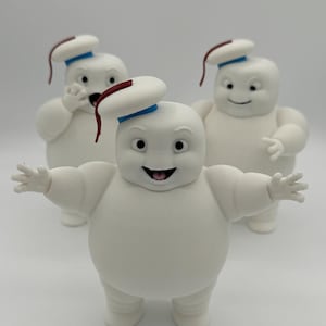 Adorable Ghostbusters Mini Stay Puft Marshmallow Man Figurines - Handmade Fan Art - Minipufts!