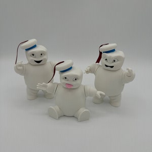 3 Mini Stay Puft Posable Ghostbusters Figures - Unique Gift, Halloween Decoration, or Cosplay Prop!