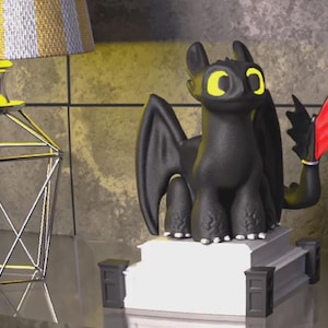 Toothless and Light Fury Figures!  How to Train Your Dragon! Gift for him, her, or child!  Beautiful Desk Accessory! Unique Gift!