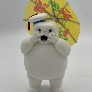 Mini Stay Puft Marshmallow Man, Retro Ghostbusters Figurine, Handmade Fan Art, Birthday Gift, Party Favor, Unique Home Decoration