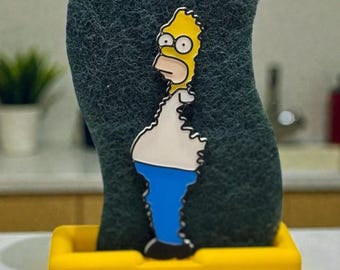 Homer Simpson Meme Sponge Holder: Quirky Kitchen Accessory