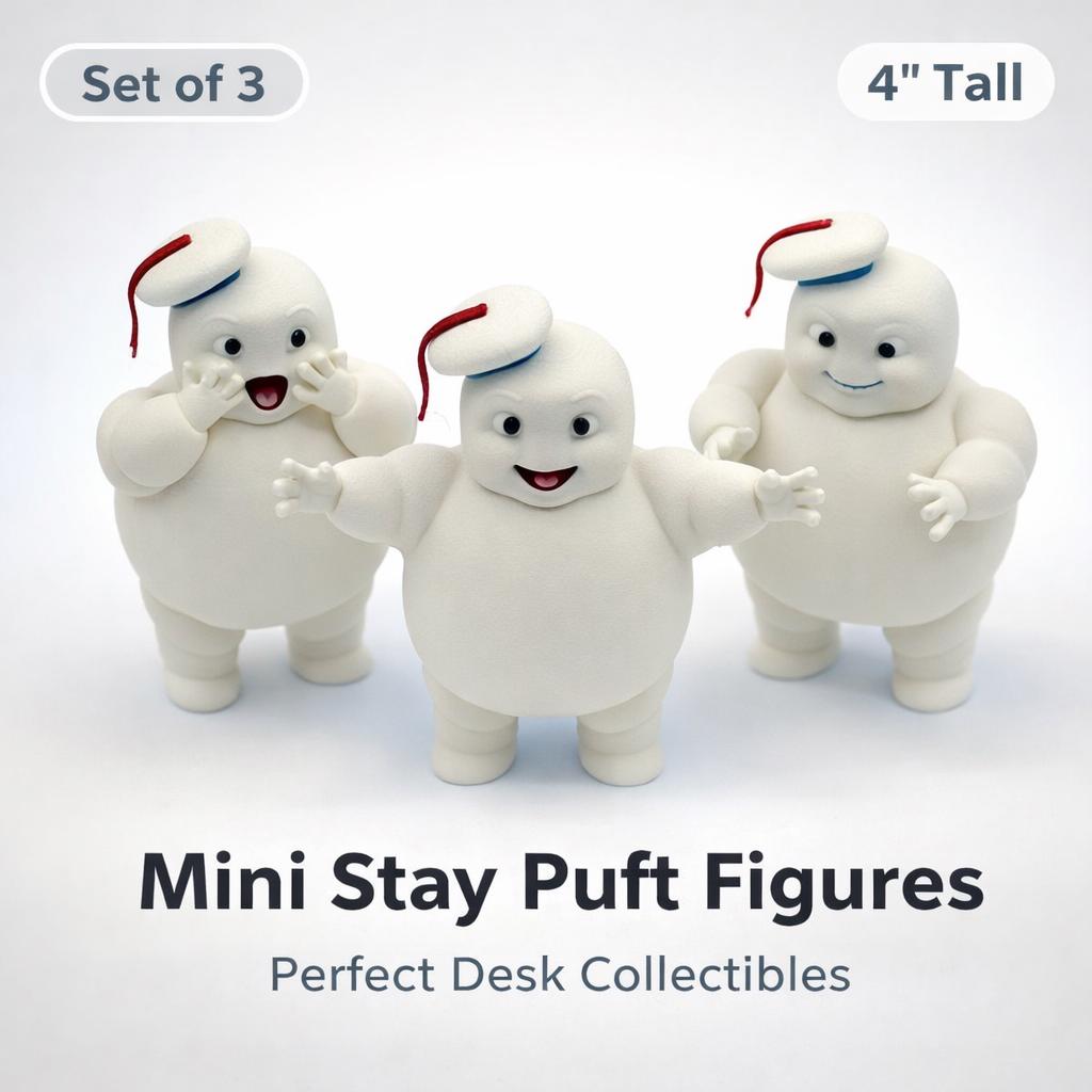 Mini Stay Puft Ghostbusters Figures - 3| Mini Puft Marshmallow Man