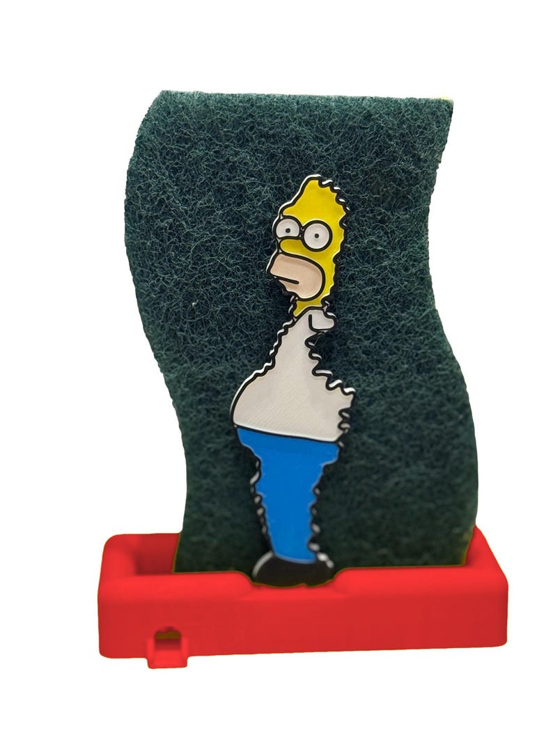 Homer Simpson Meme Sponge Holder: Quirky Kitchen Accessory