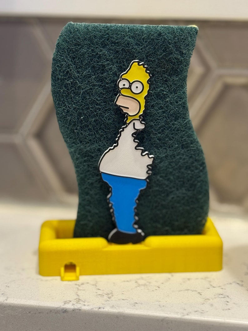 Homer Simpson Meme Sponge Holder: Quirky Kitchen Accessory