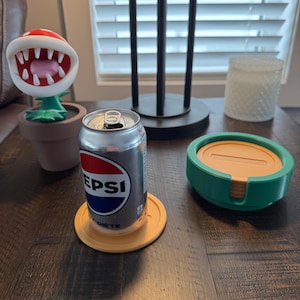 Mario Coin Coasters, Nintendo Game Gift, 3D Printed Gaming Decor, Video Game Collectors, Unique Gamer Present, Hand Wash Only