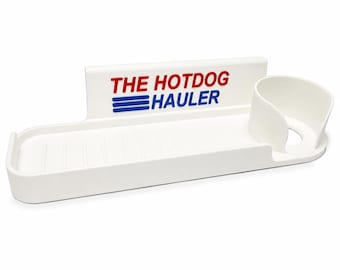 THE HOTDOG HAULER Cart Clip Tray for Costco Food Court Hot Dog & Drink – Hands-Free Shopping – Snack and Beverage Carrier Clips to Cart