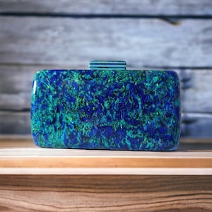 Luxury Blue Clutch Bag | Acrylic Clutch Bag | Evening Blue Clutch Bag | Wedding Clutch | Bridesmaid Clutch | Party Bag | Birthday Bag