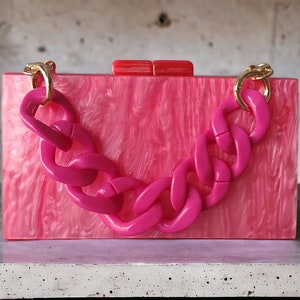 New Trendy Luxury Fuchsia Pink Clutch Bag | Fuchsia Evening Clutch | prom Clutch | Wedding Clutch Bag | Bridesmaid Clutch | Pink Evening Bag